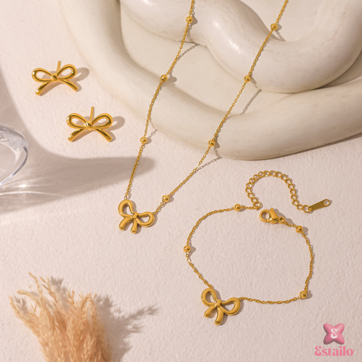 Golden Whispering Bows Set