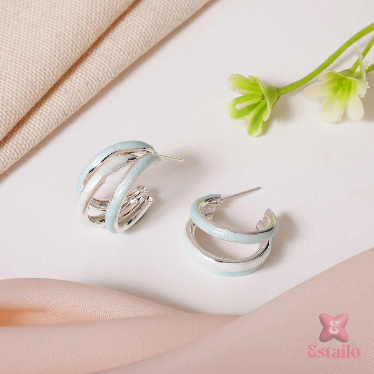 Raven Shine Hoops Earring
