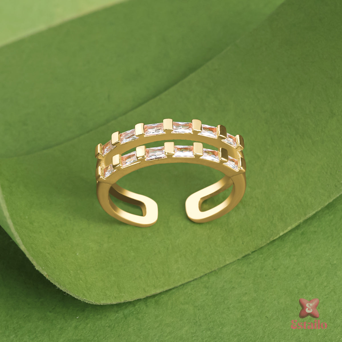 Gilded Row Ring