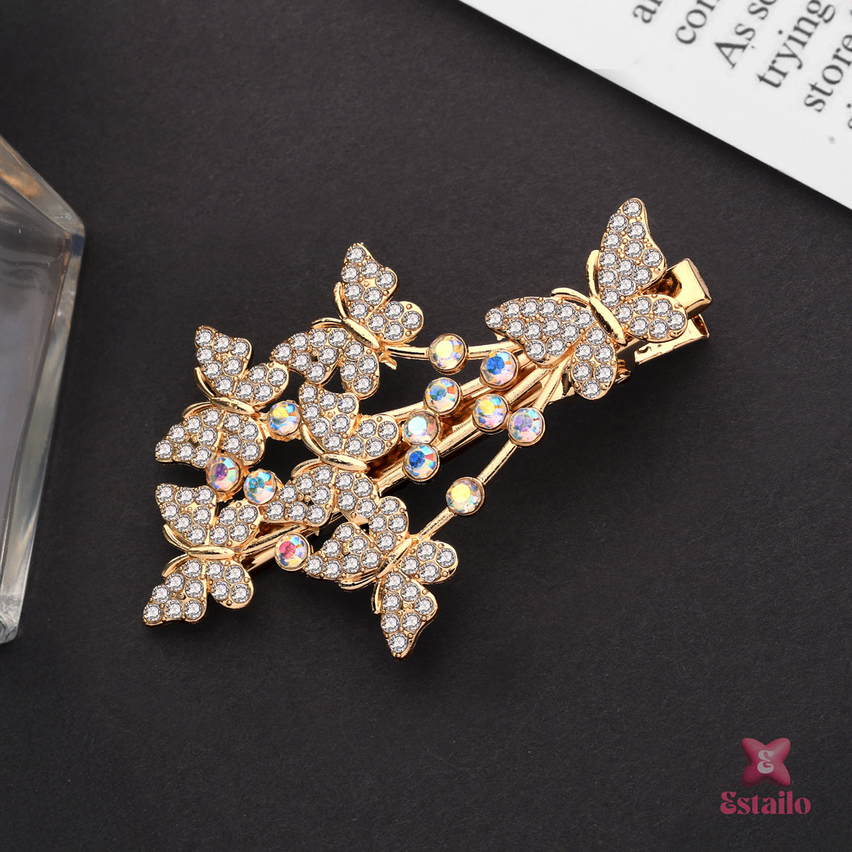 Elegant butterfly hair clip