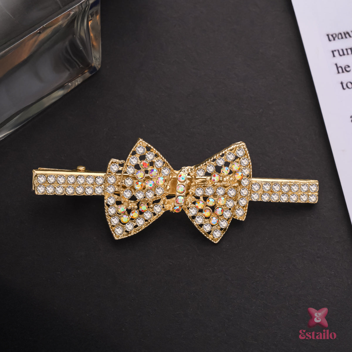 Sparkling Bow Hair Clip