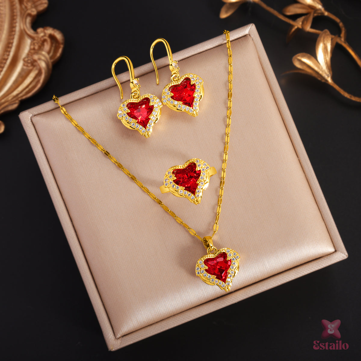 Glow & Grace Hearts Neckpiece