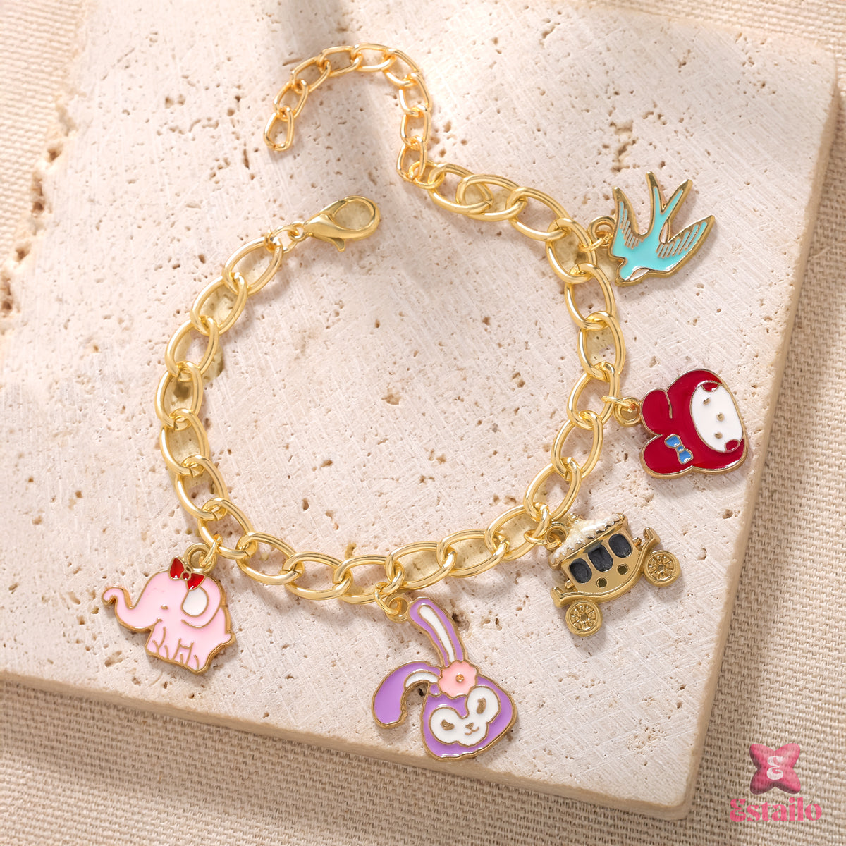 Golden Critter Charm Bracelet