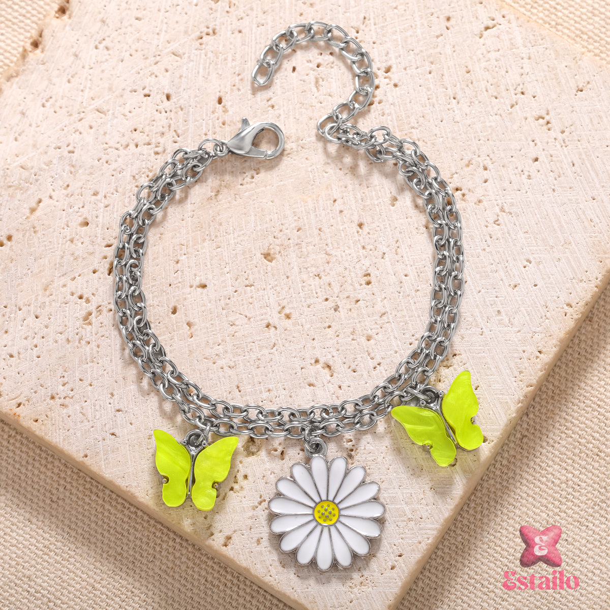 Silver Meadow Charm Bracelet