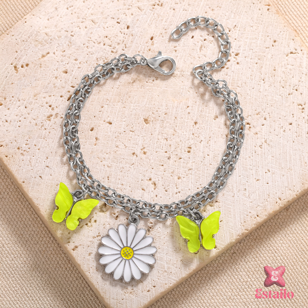 Silver Meadow Charm Bracelet