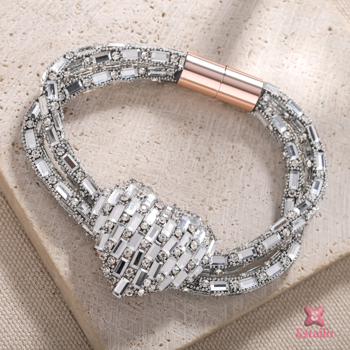 Crystal Heart Embrace Bracelet