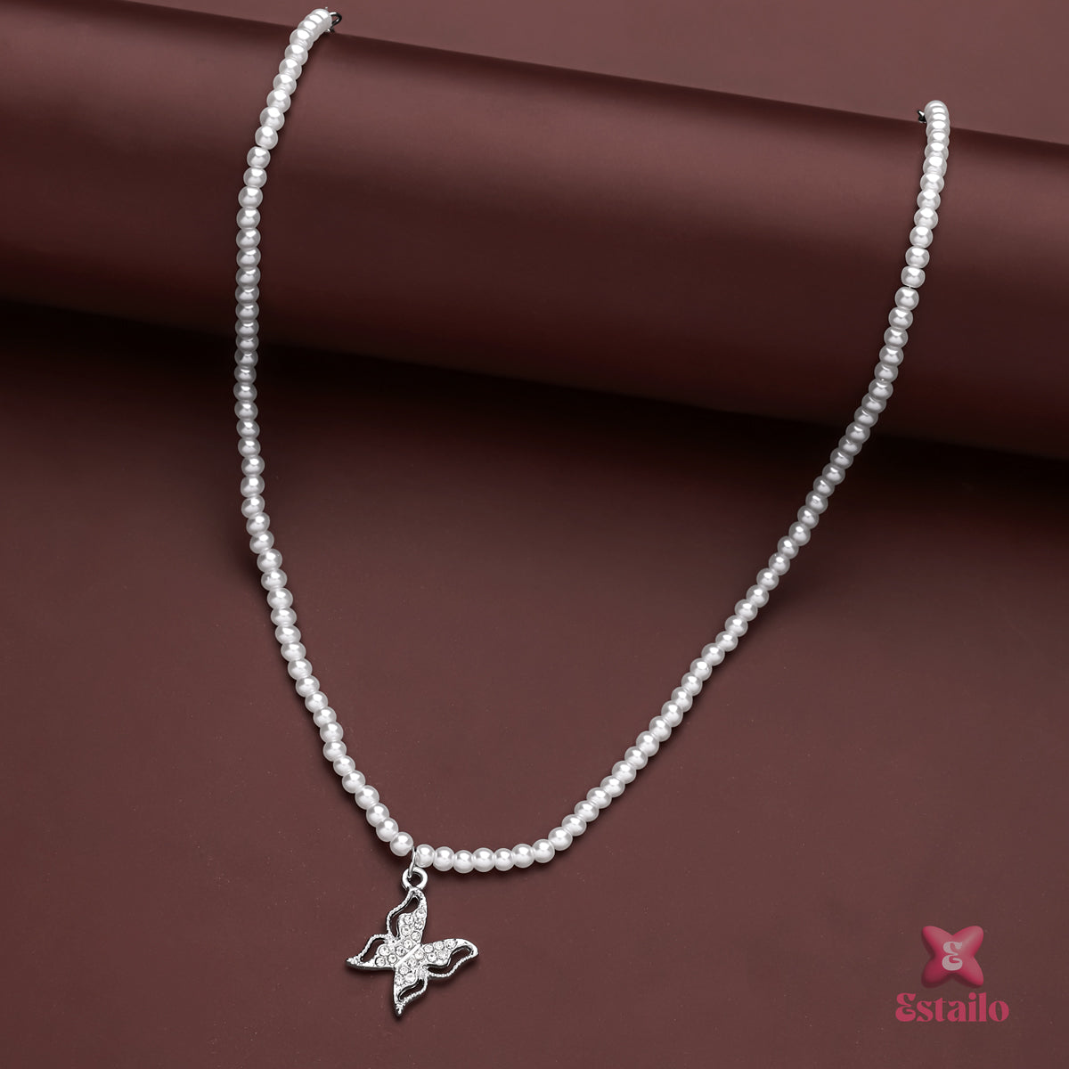 Butterfly Pearl Necklace