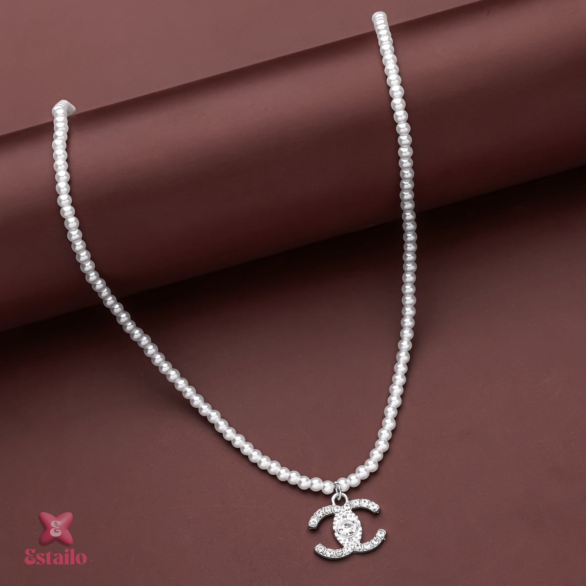 Pearl Logo Elegance Necklace