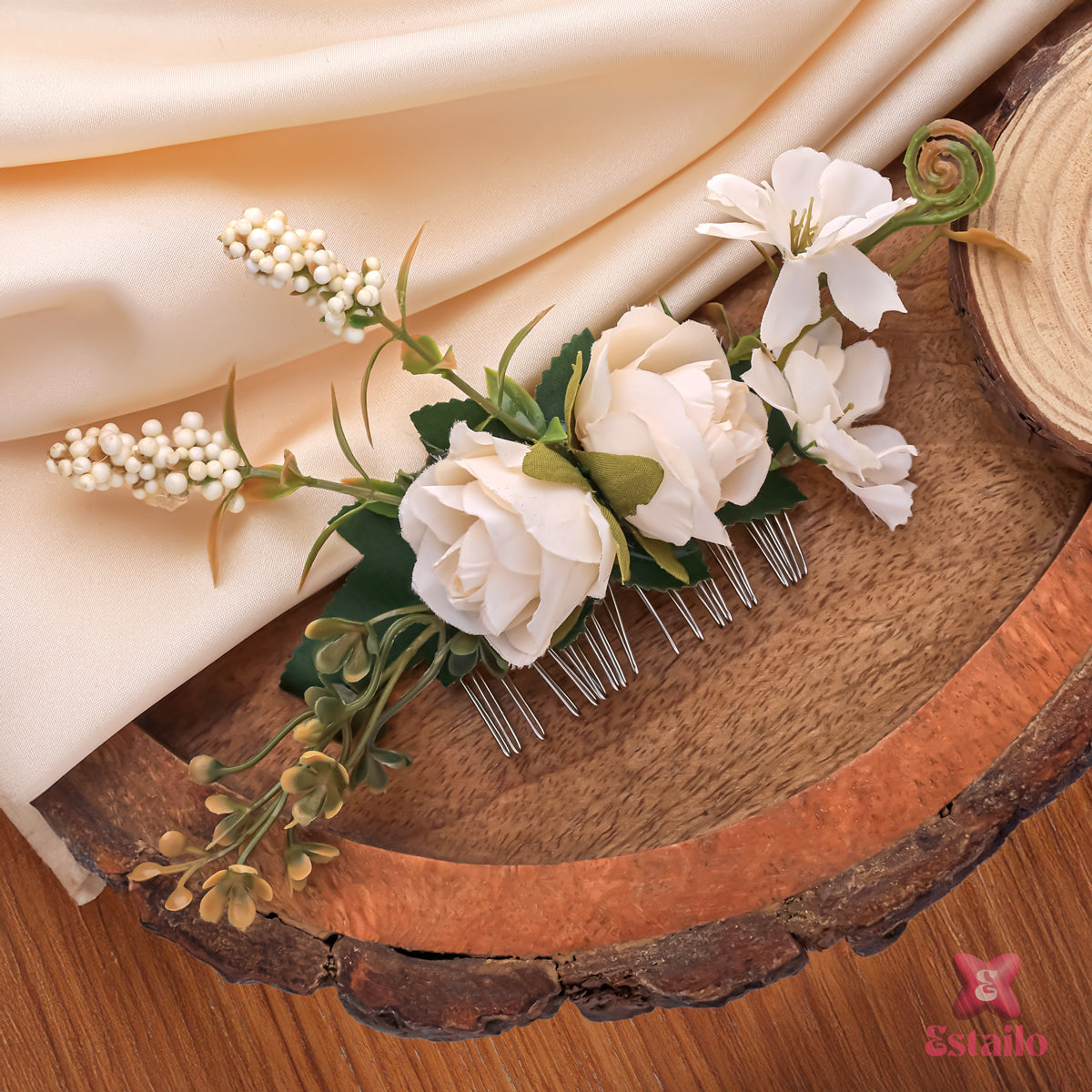 Floral Elegance Bridal Comb