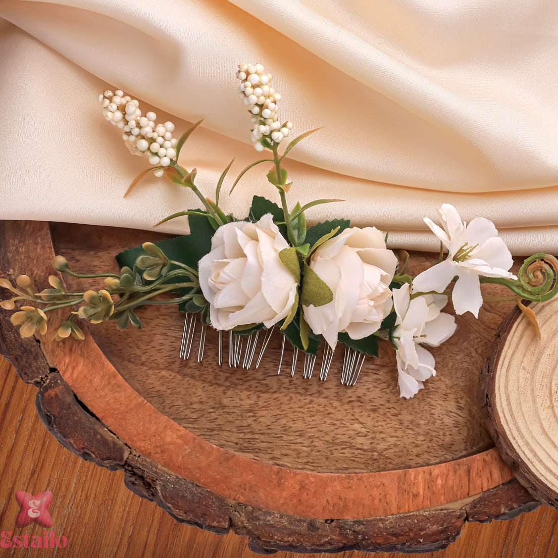 Floral Elegance Bridal Comb