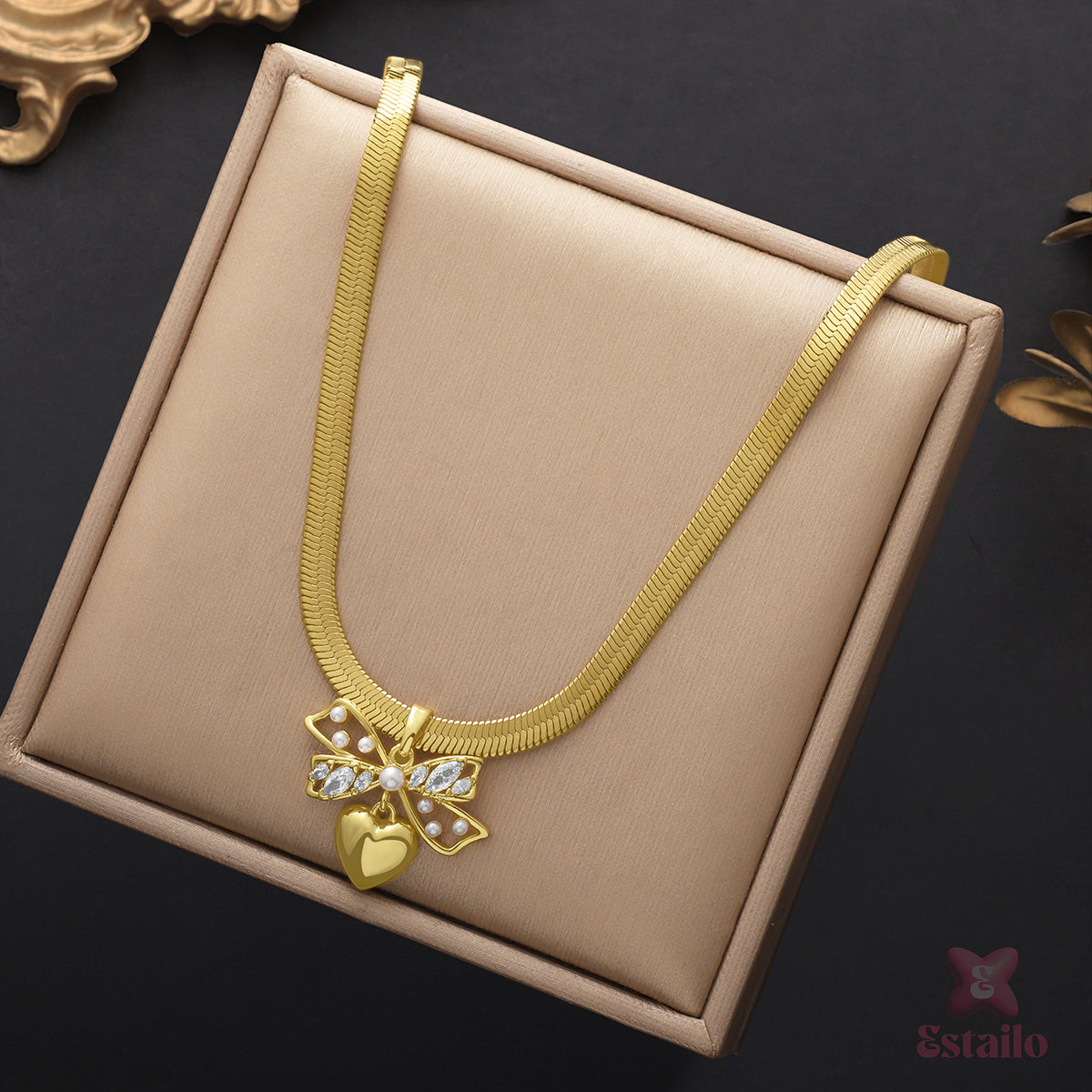 Bow & Heart Lumina Necklace