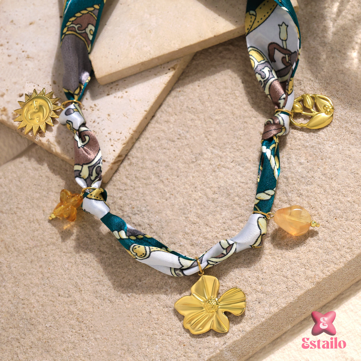 Meadow Luxe Knot Scarf Necklace