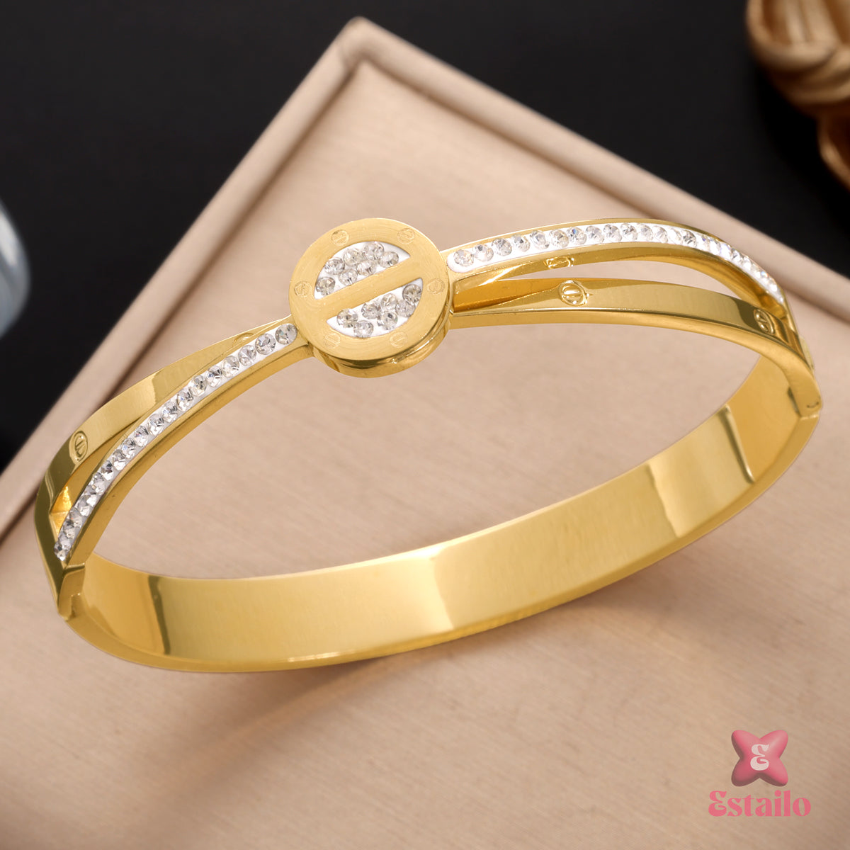 Golden Radiance Bangle Bracelet