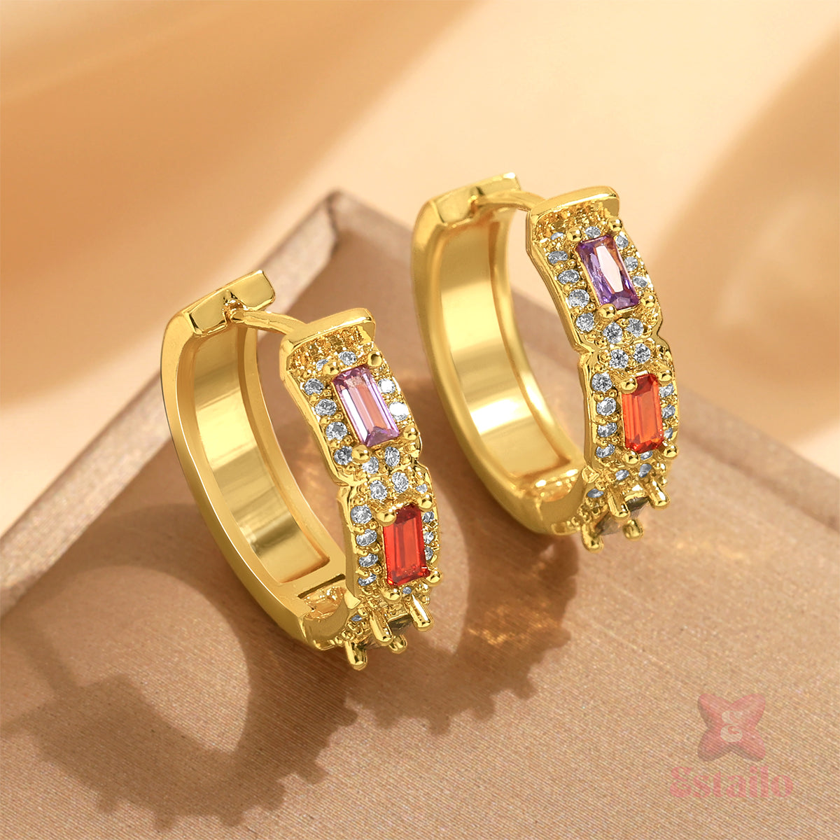Starluxe Gem Hoop Earrings