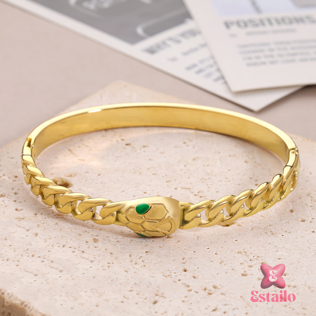 Emerald Serpent Bracelet