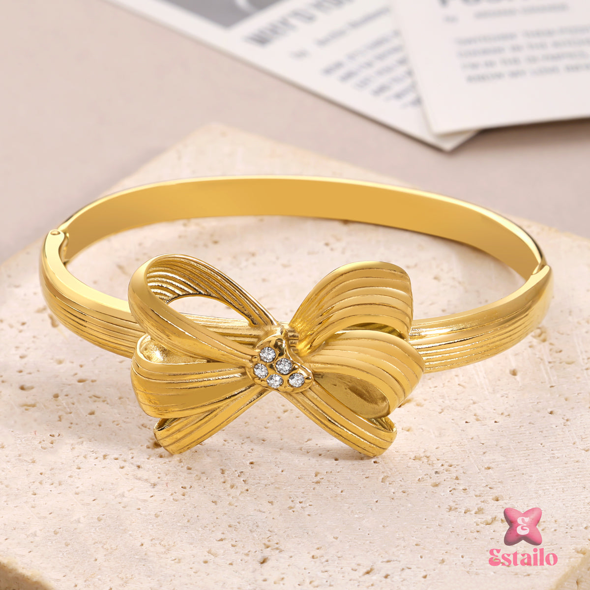 Ribbon Radiance Cuff Bracelet