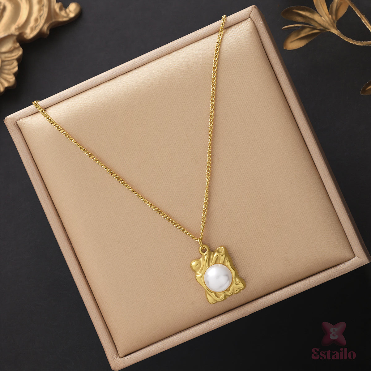 Square Pearl Necklace