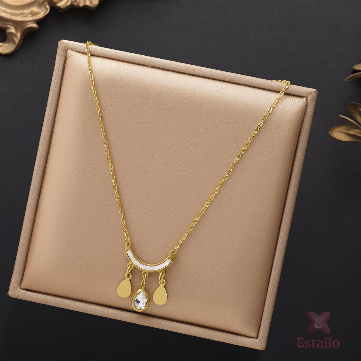 Crescent Drop Necklace