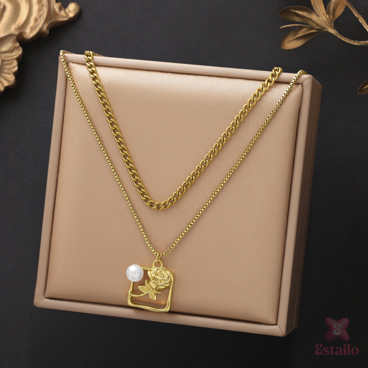 Bloom Heart Layererd Necklace