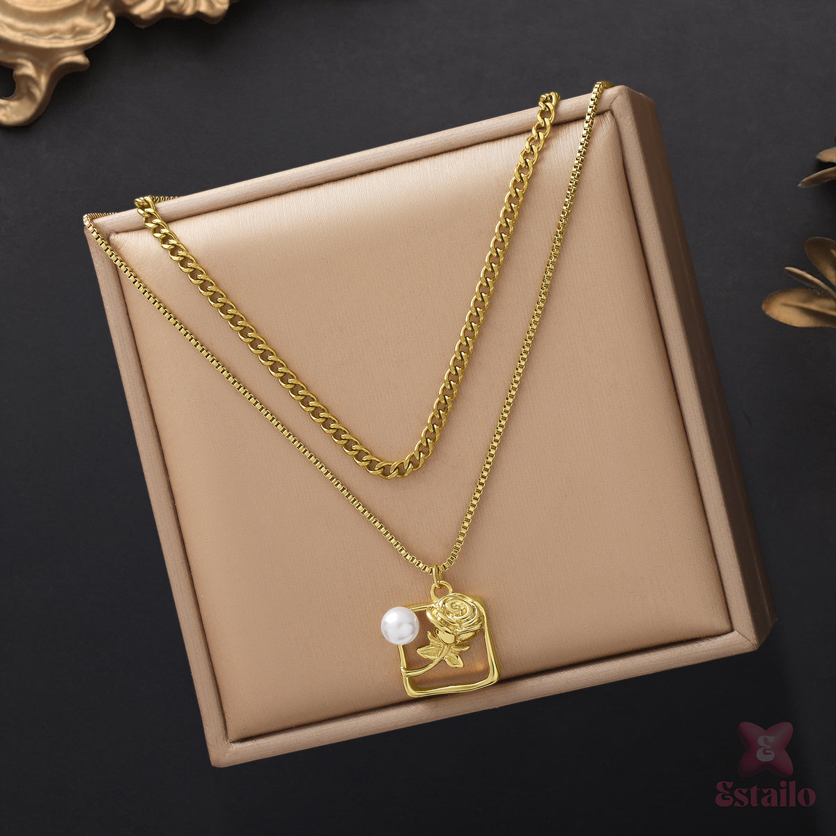 Bloom Heart Layererd Necklace