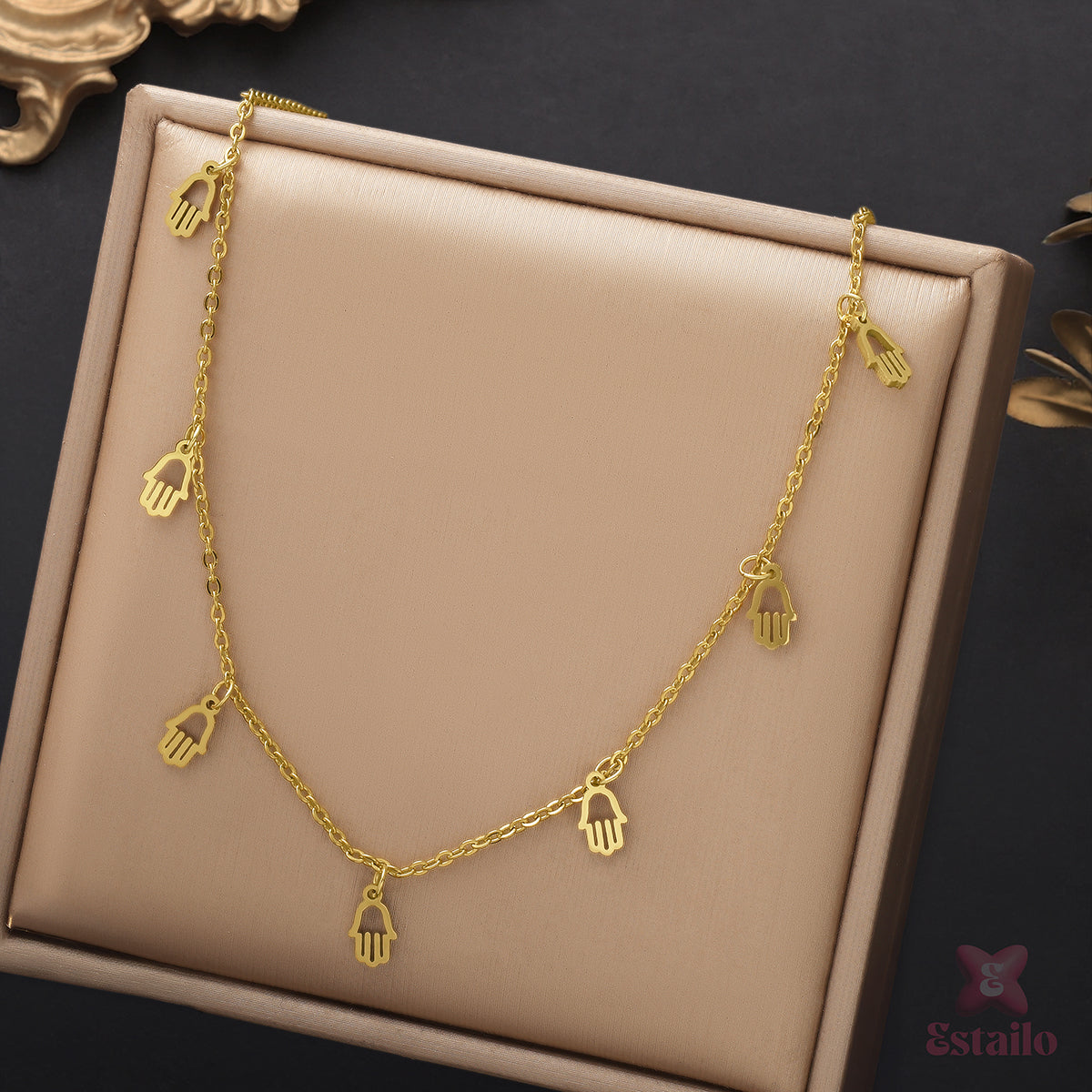 Hamsa Charm Necklace