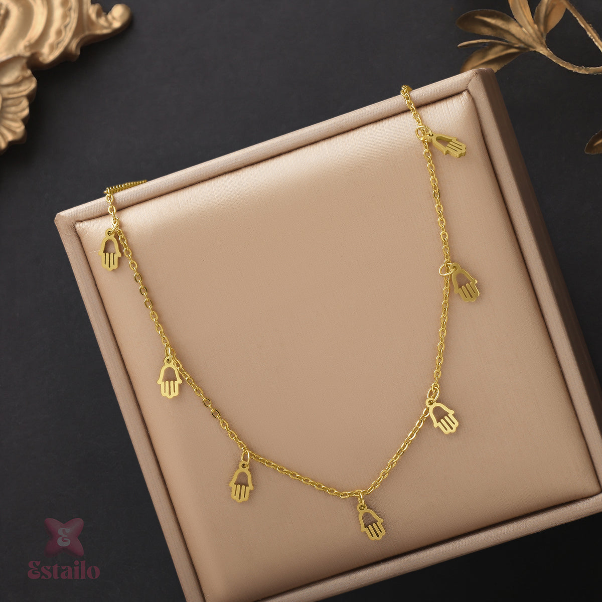 Hamsa Charm Necklace