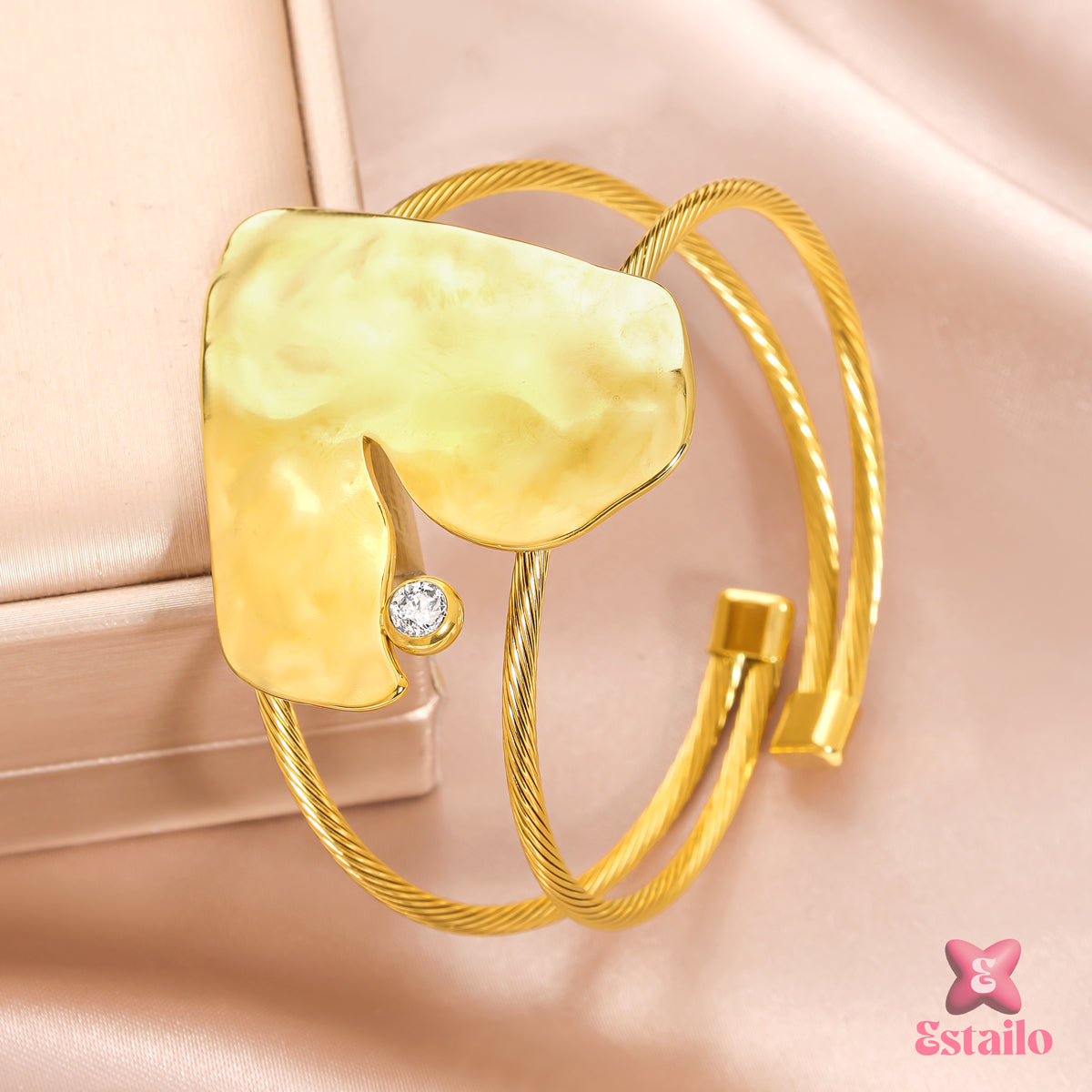 Golden Embrace Cuff Bracelet