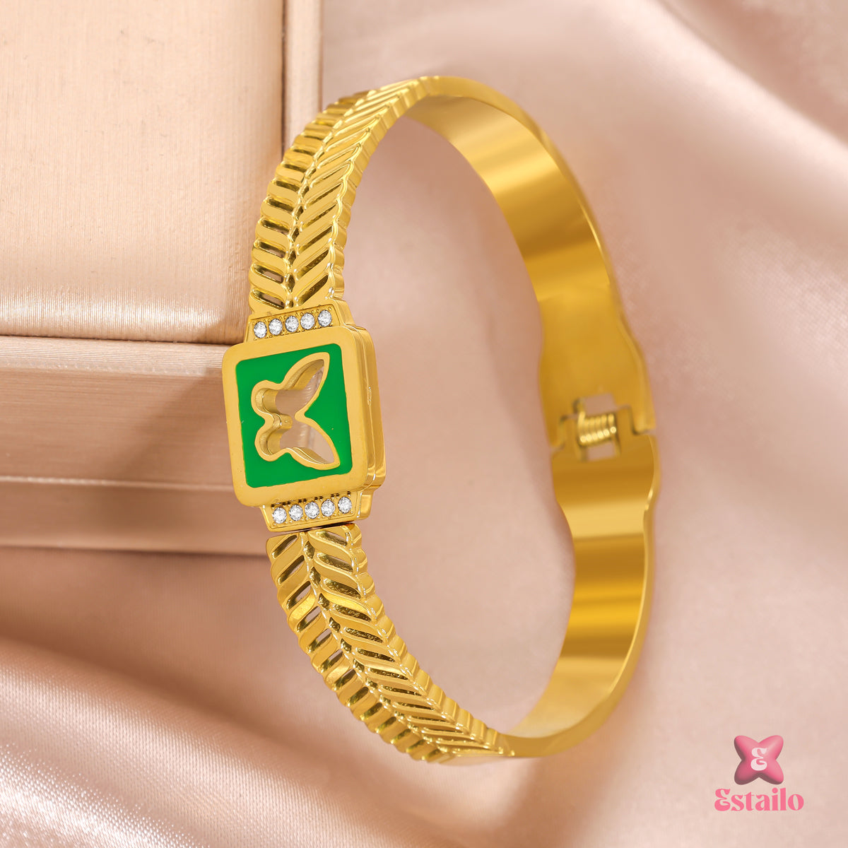 Emerald Butterfly Bracelet