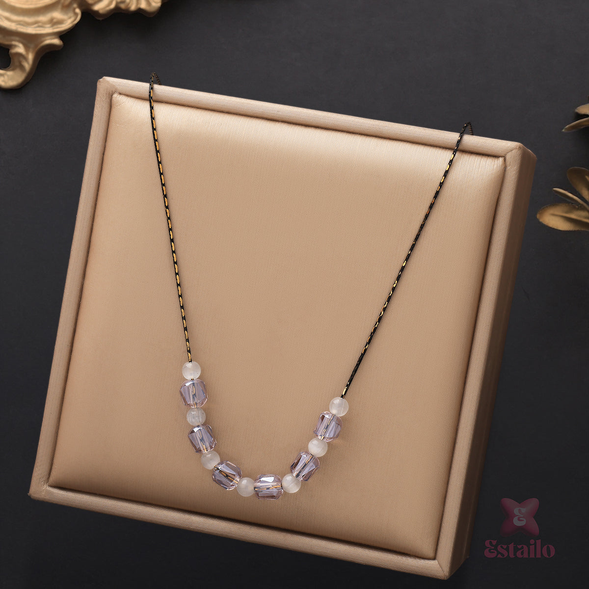 Iridescent Cube Chain Necklace