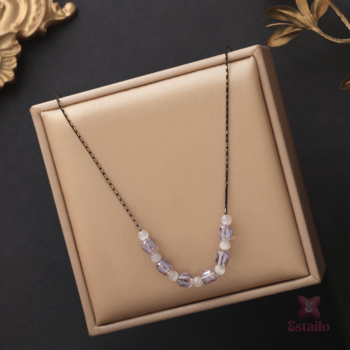 Iridescent Cube Chain Necklace