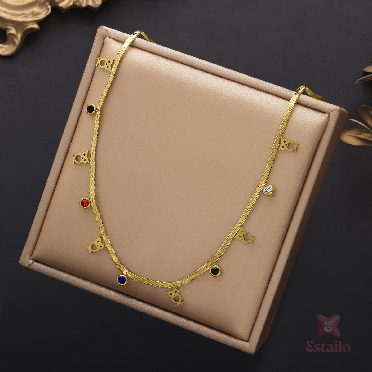 Gemstone Charm Necklace