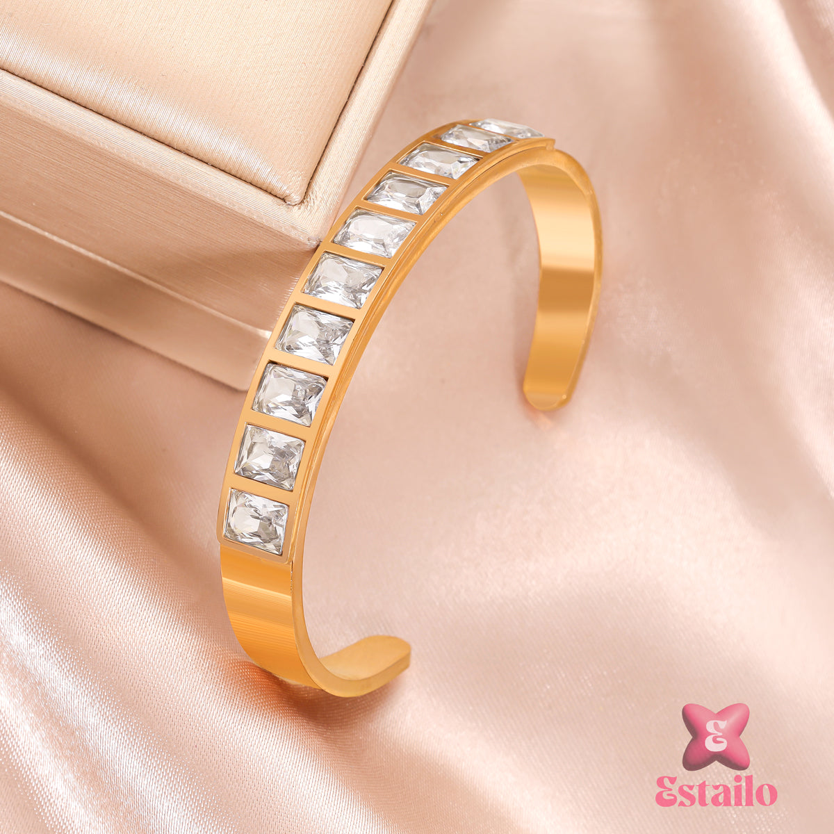 Gilded Prism Cuff Bracelet