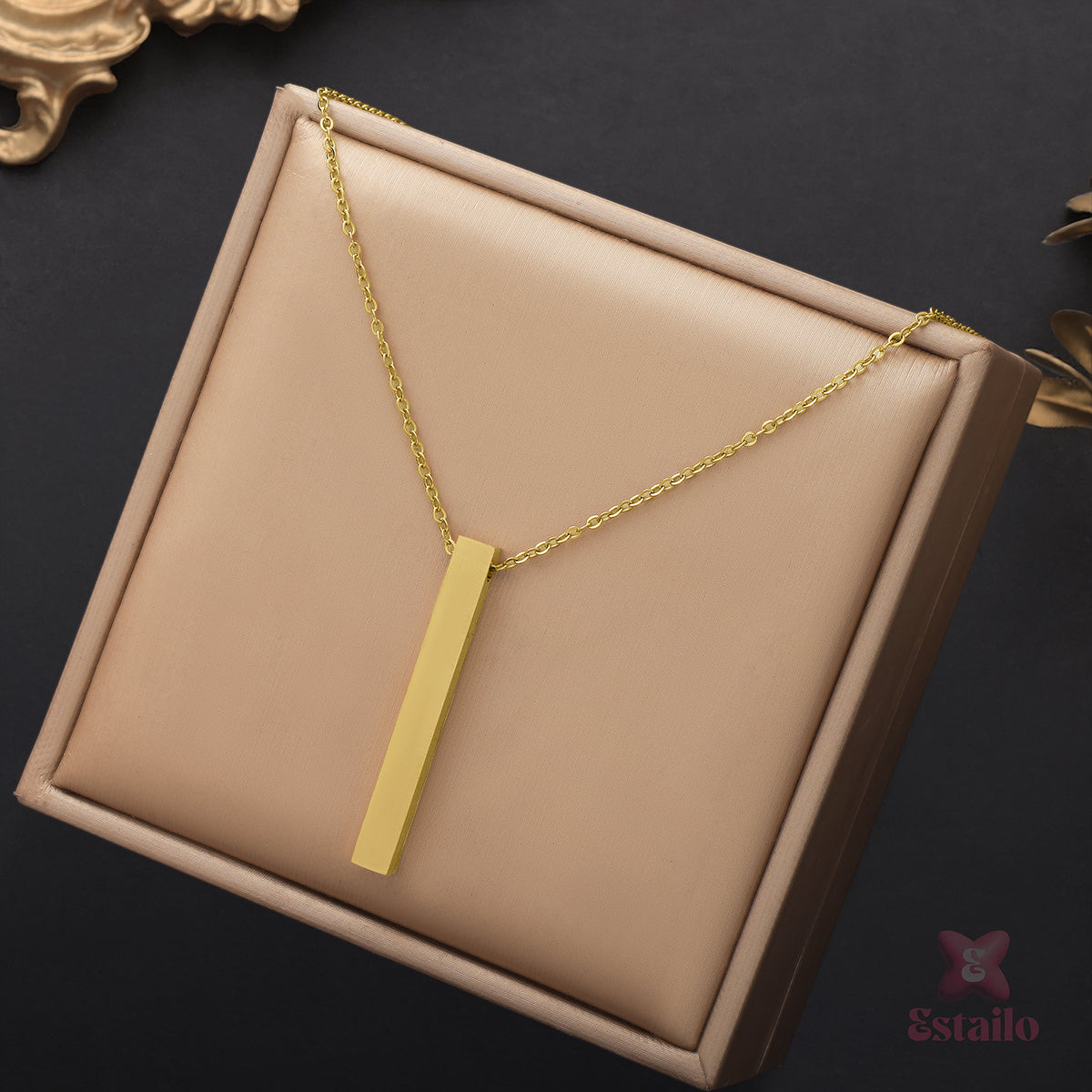 Minimalist Vertical Bar Necklace