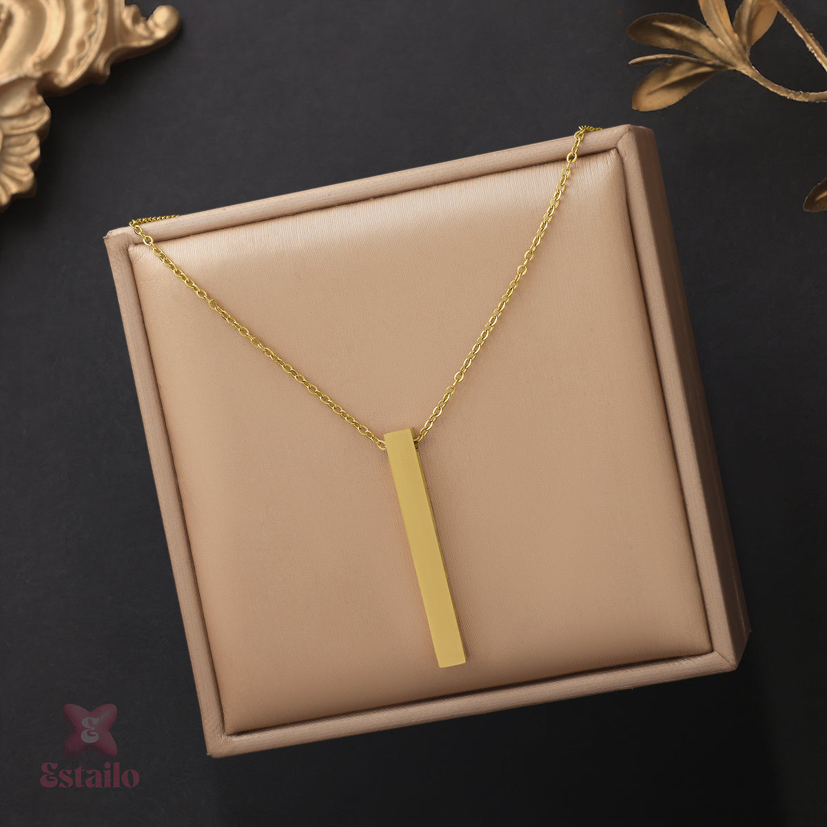 Minimalist Vertical Bar Necklace