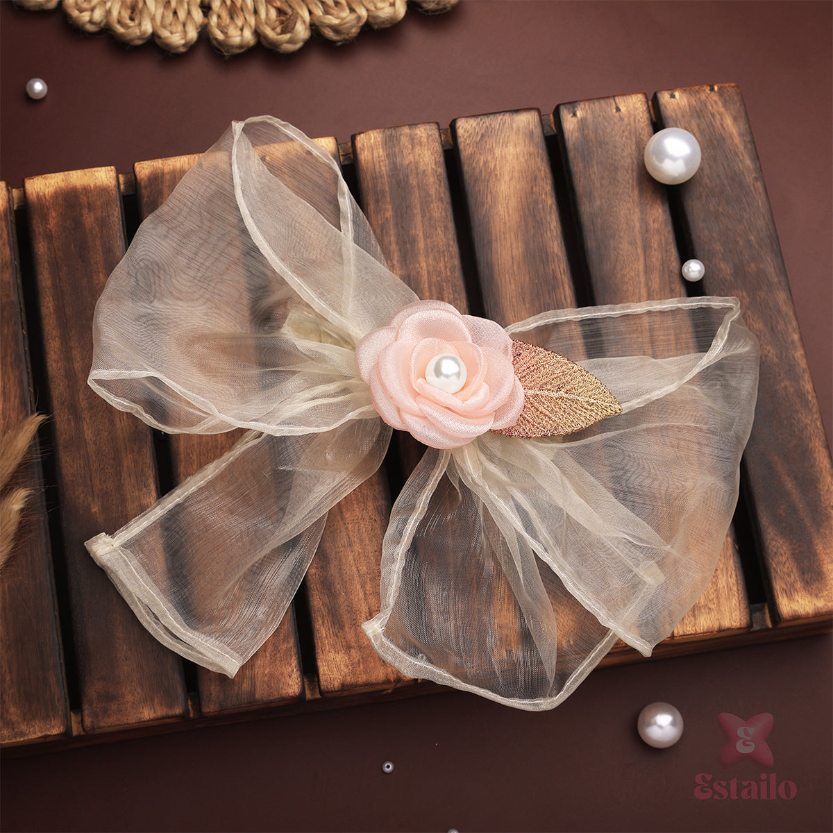 Gauzy Rose Hair Clip