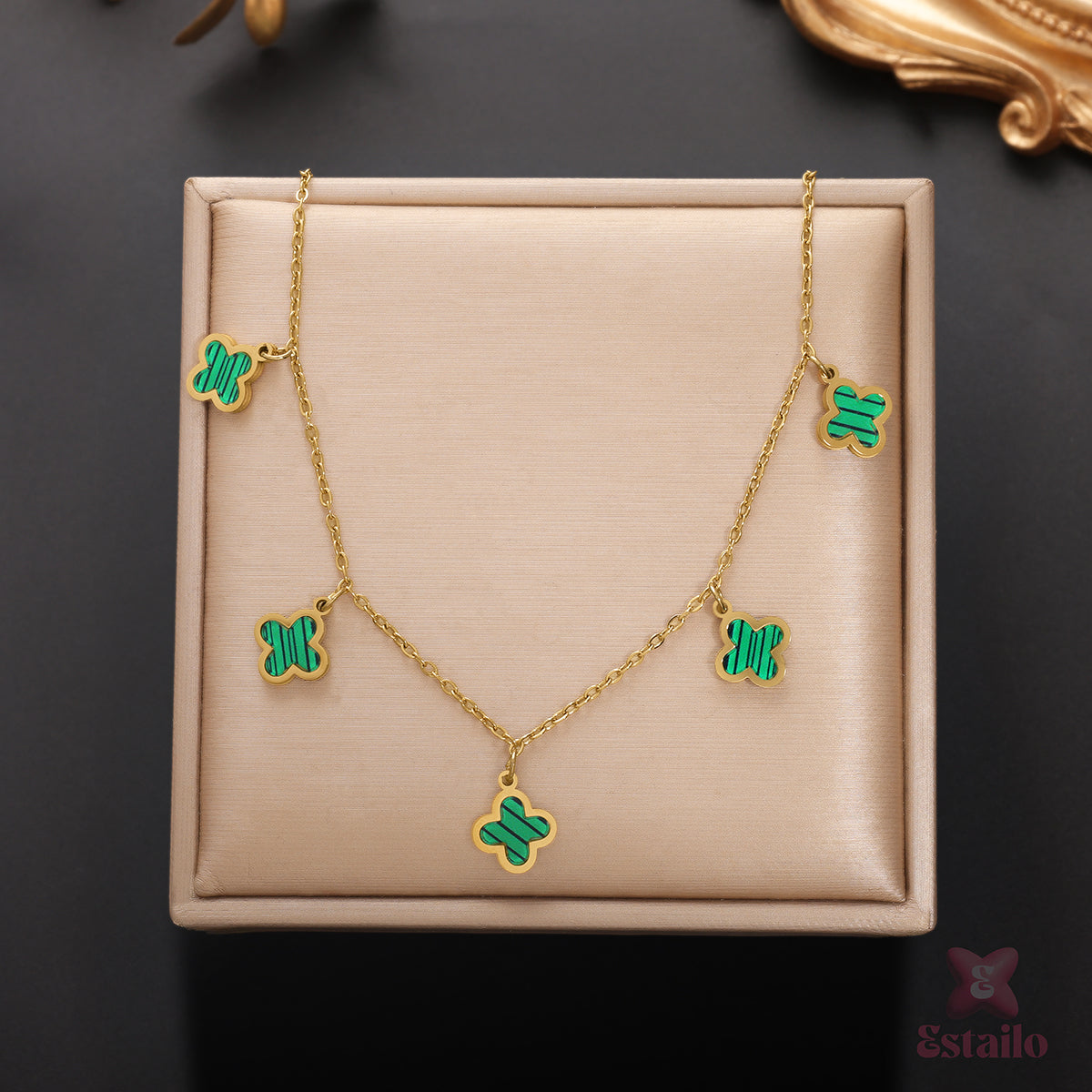 Alhambra Green Clover Necklace