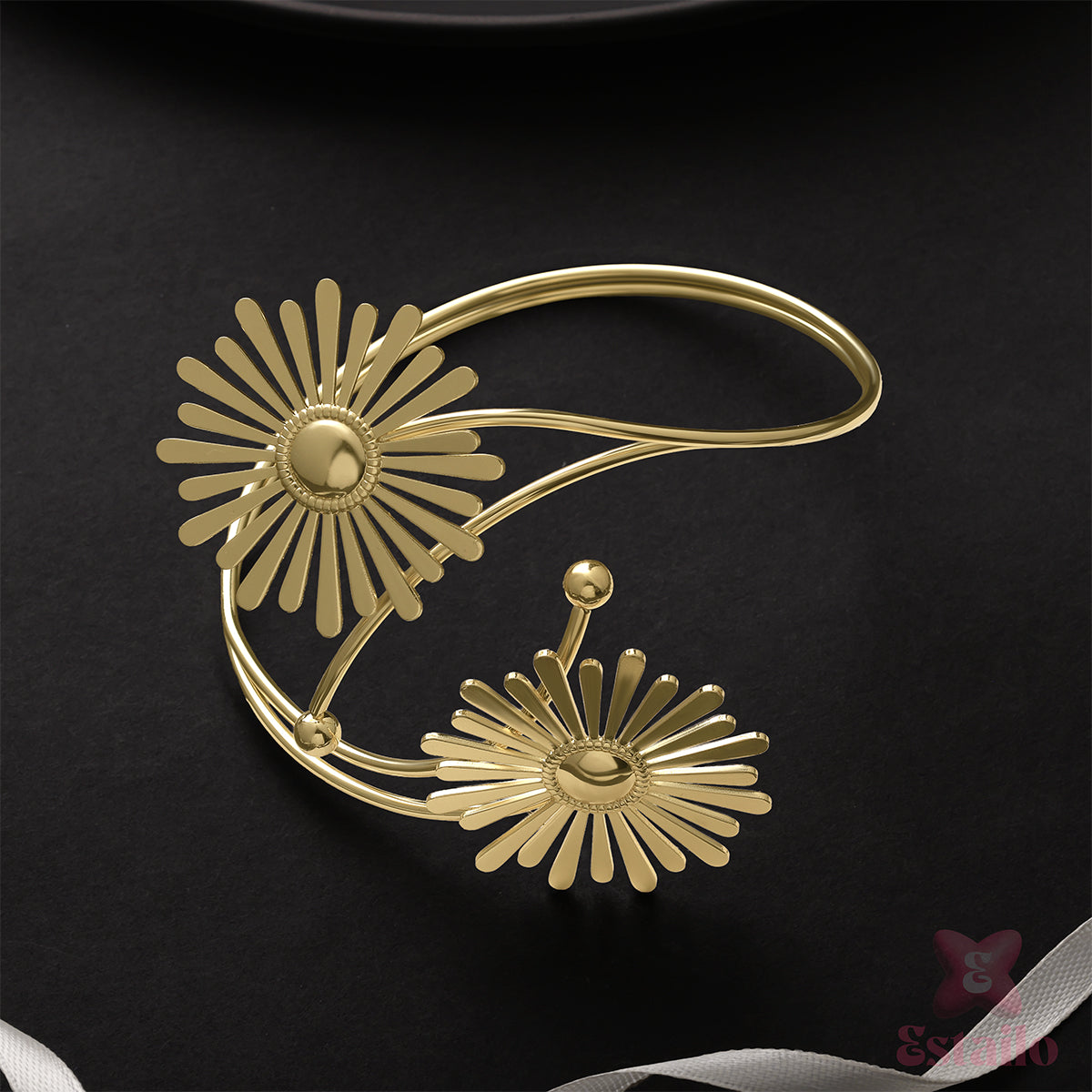 Golden Sunburst Arm Cuff