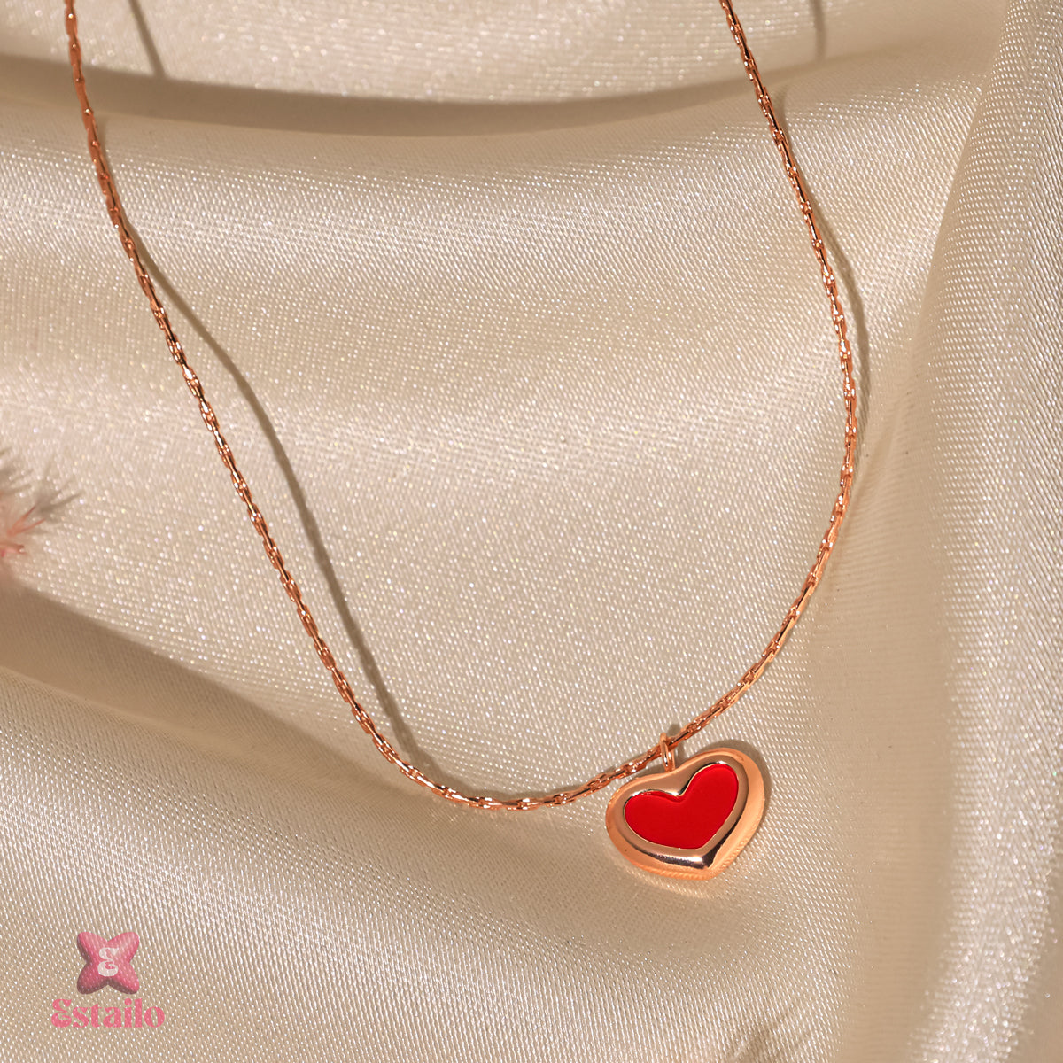 Ruby Glow Heart Necklace