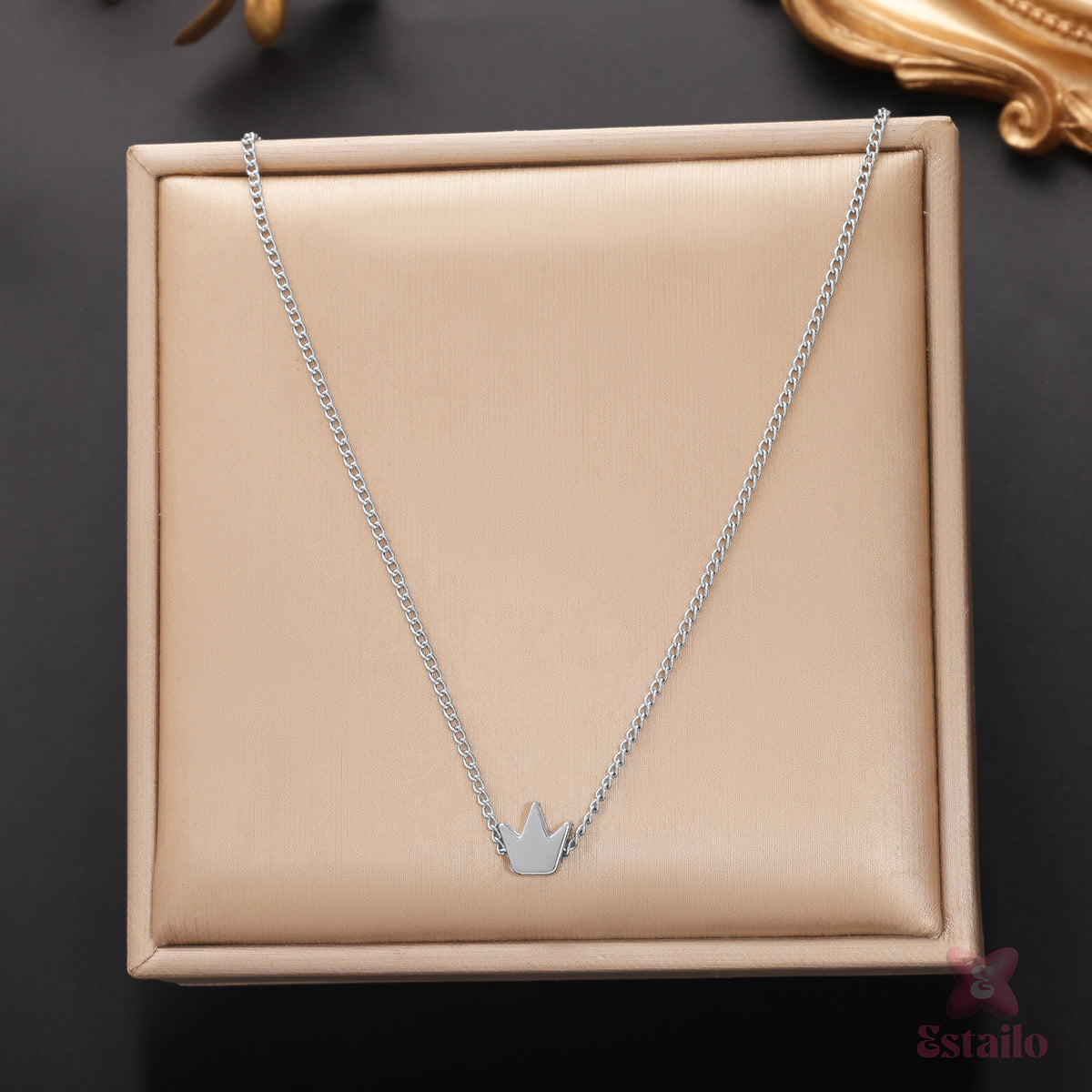Tiny Crown Necklace
