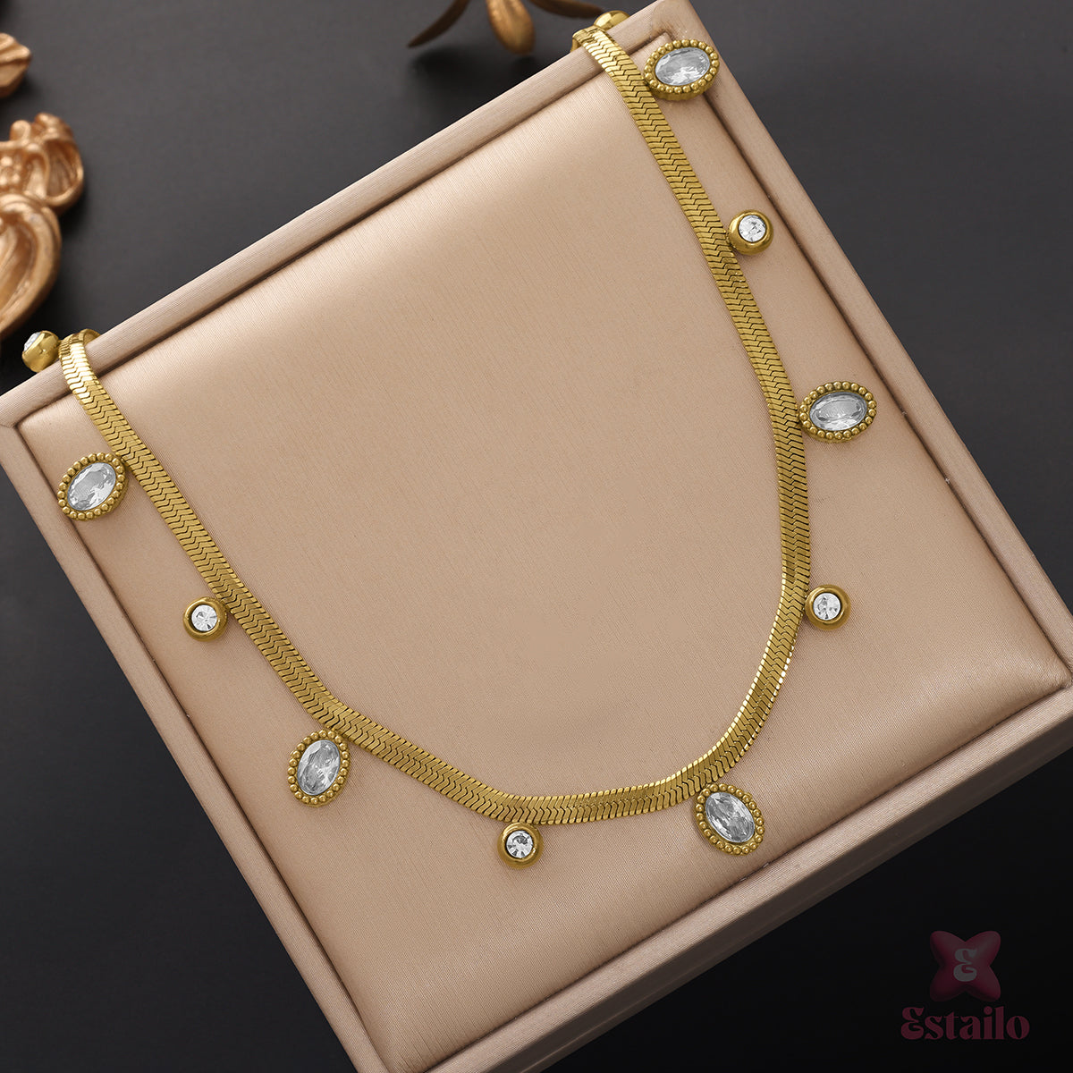 Dazzling Serpent Drip Necklace