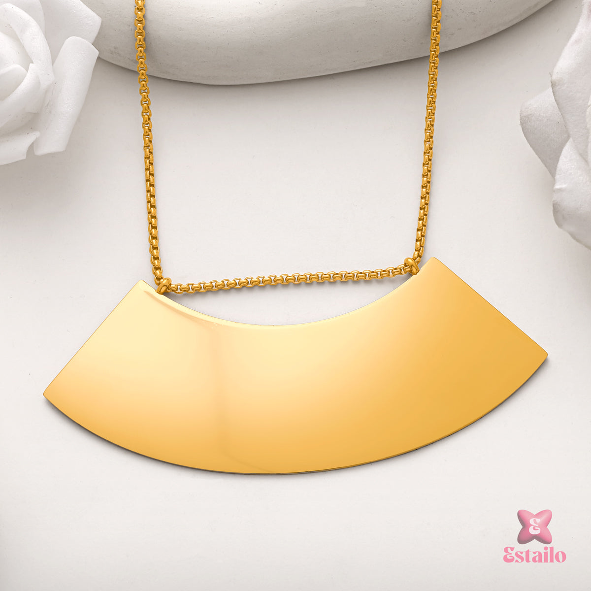 Modern Crescent Necklace