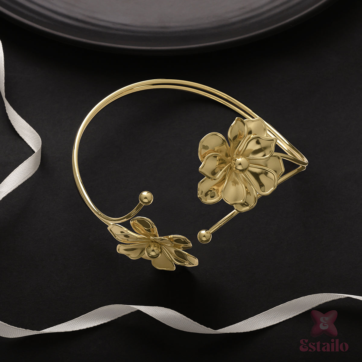 Golden Flower Arm Cuff