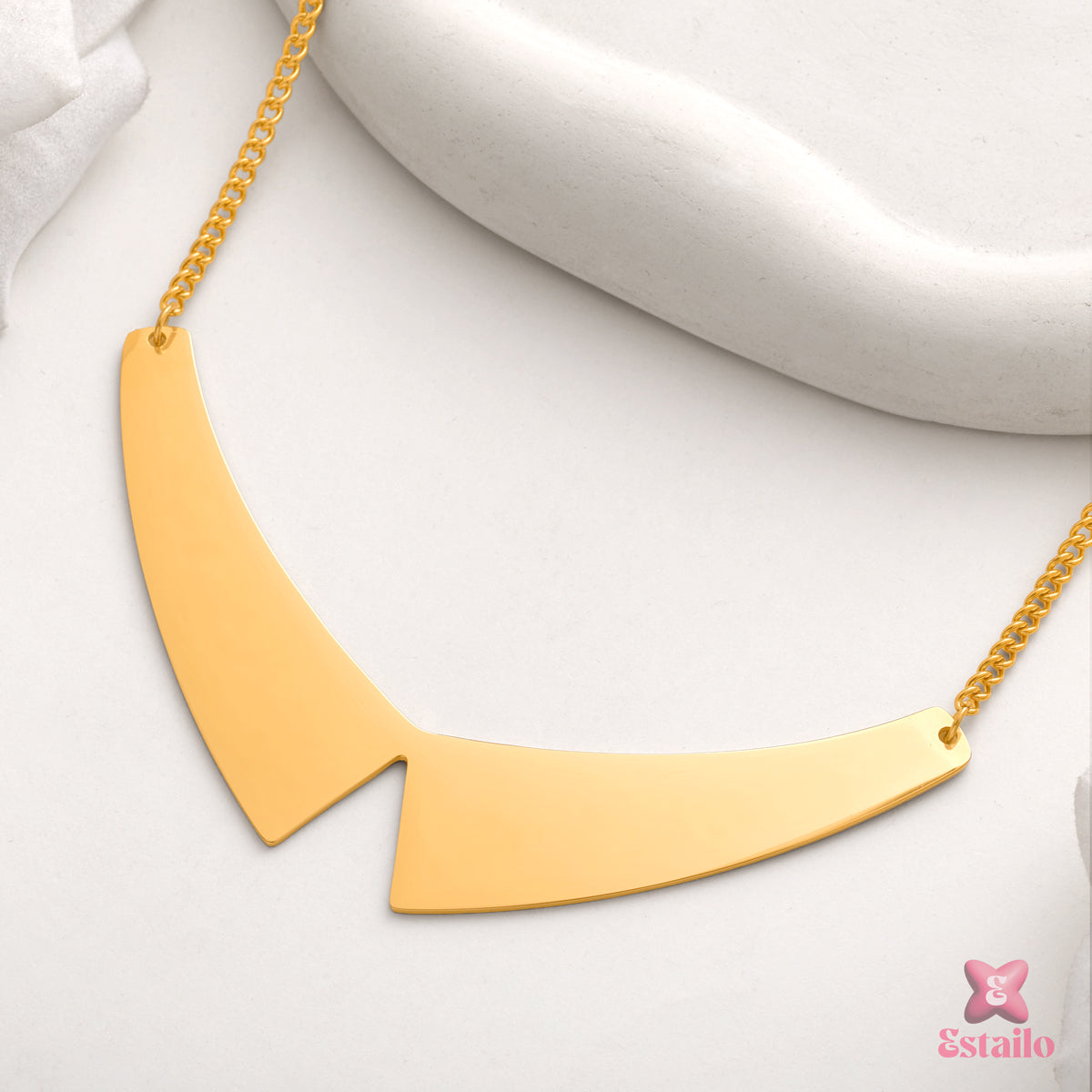 Gilded Lapel Necklace