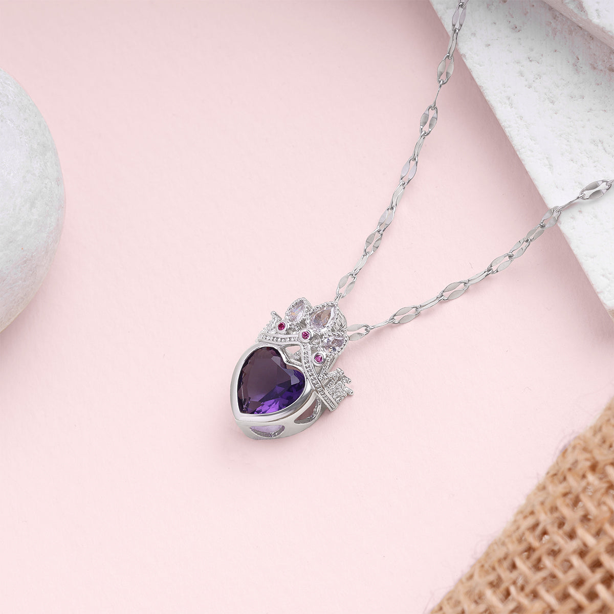 Royal Heart Pendant Necklace