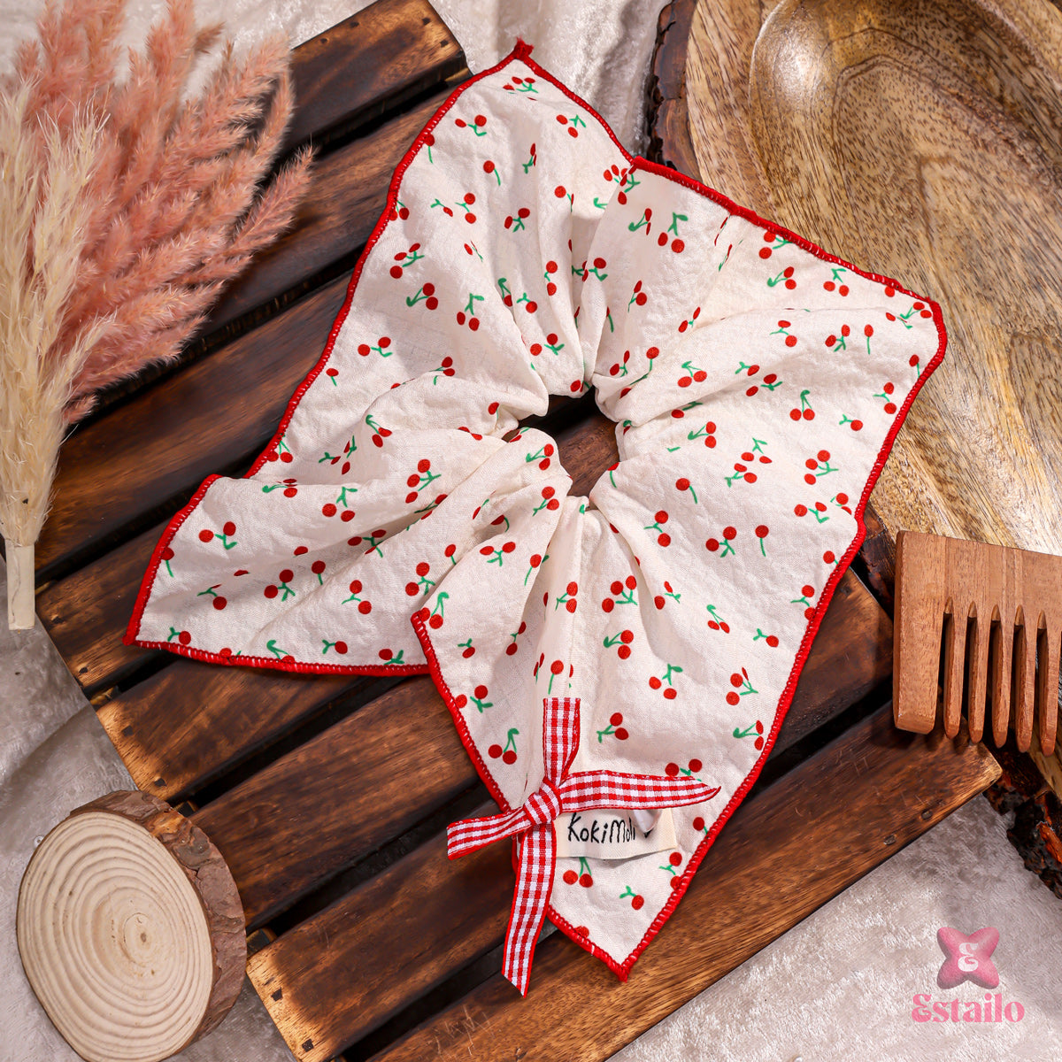 Kokima Cherry Scrunchie