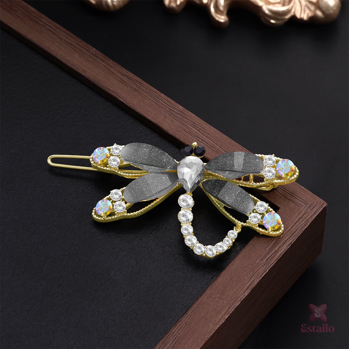 Ethereal Flight Crystal Hair Clip