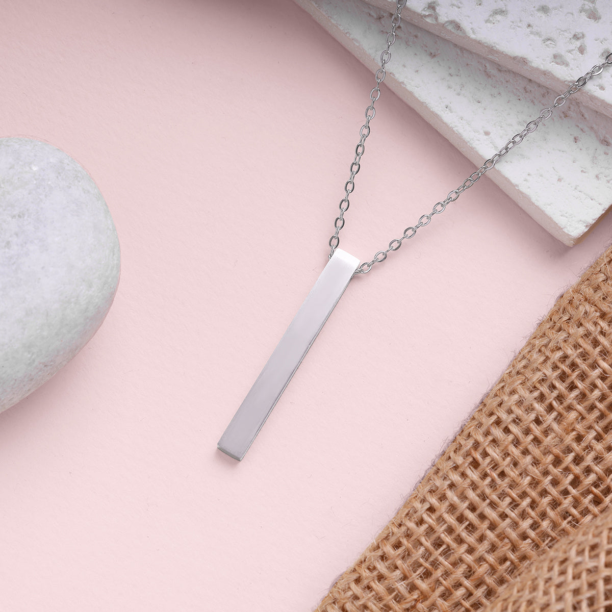 Minimalist Bar Pendant Necklace