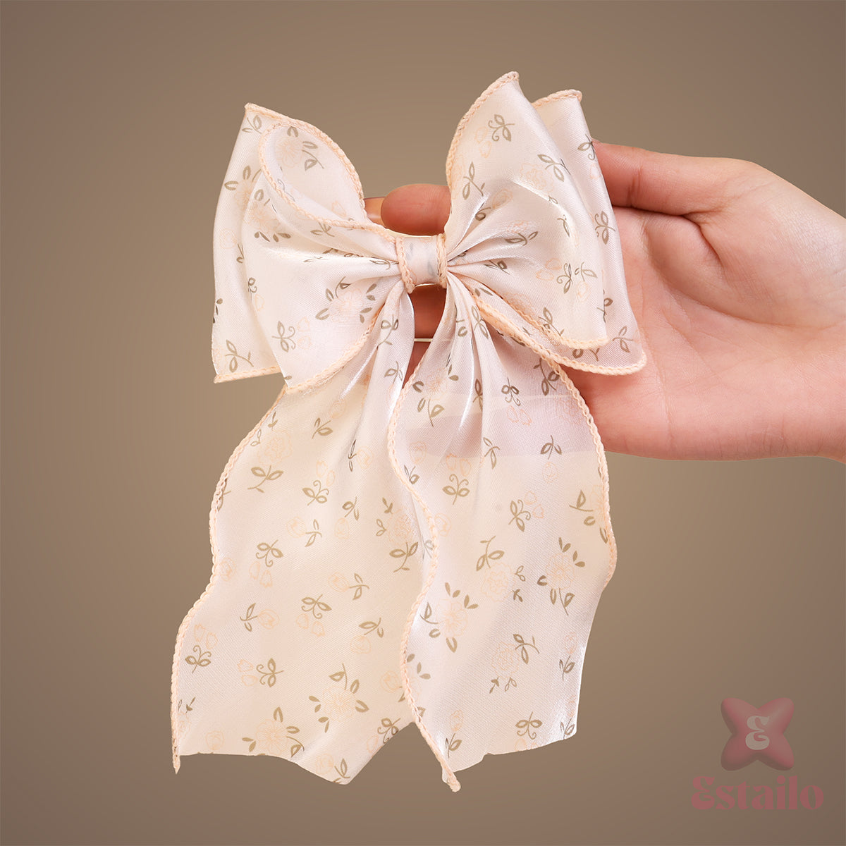 Blush Bloom Bow Clip