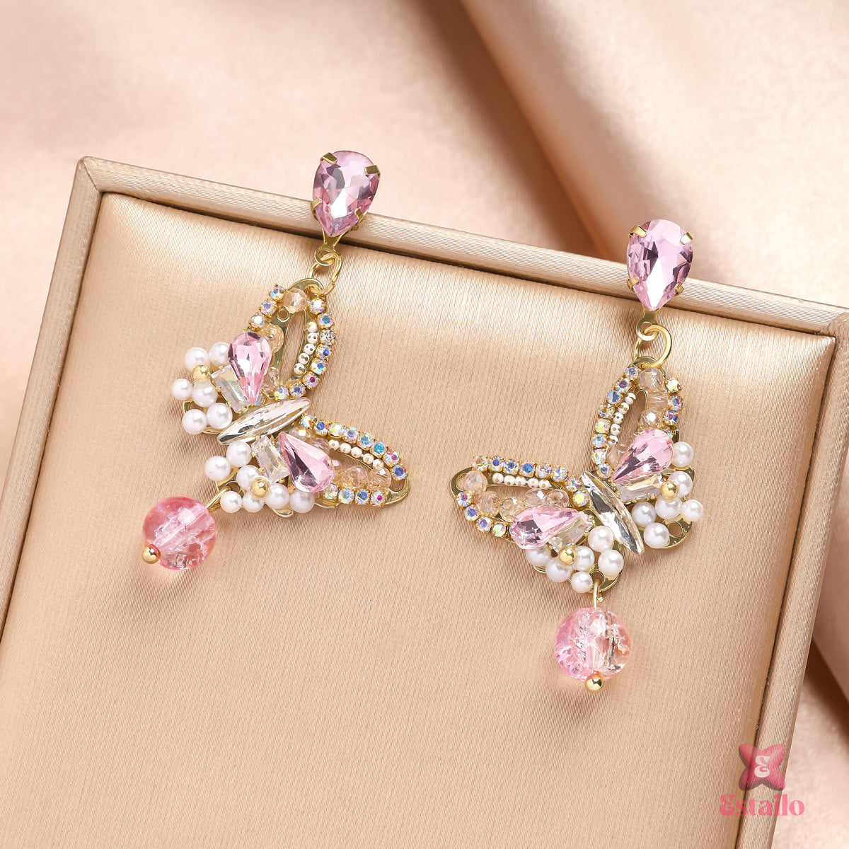 Fluttering Gem Drops Earrings