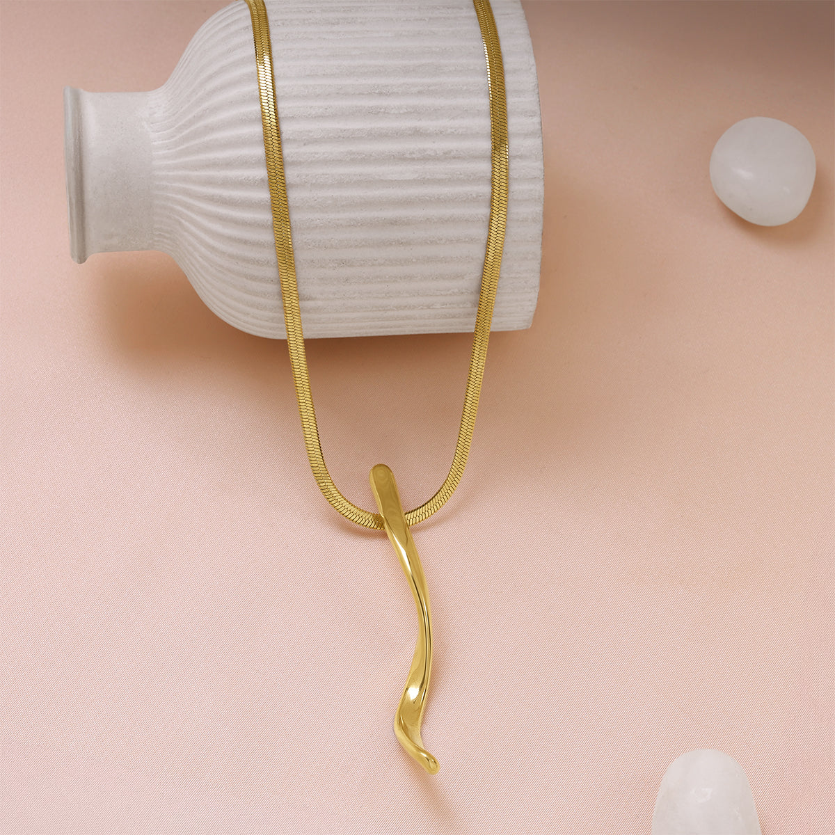 Flat Link Gold Necklace